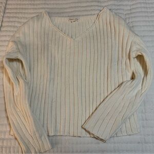 Aeropostale Ivory Ribbed Sweater